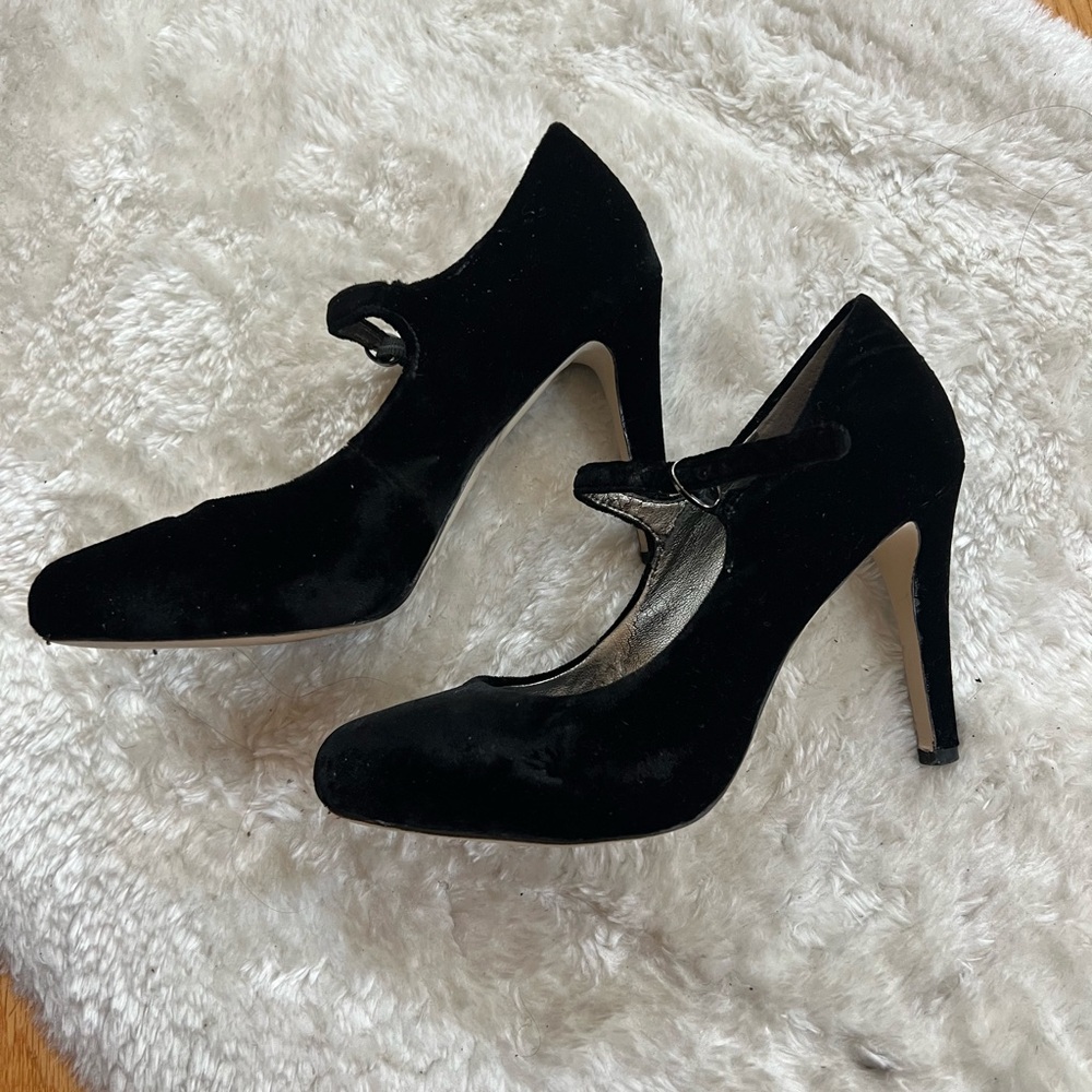 Banana Republic Black Velvet Heels